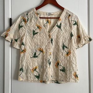 Madewell eyelet top